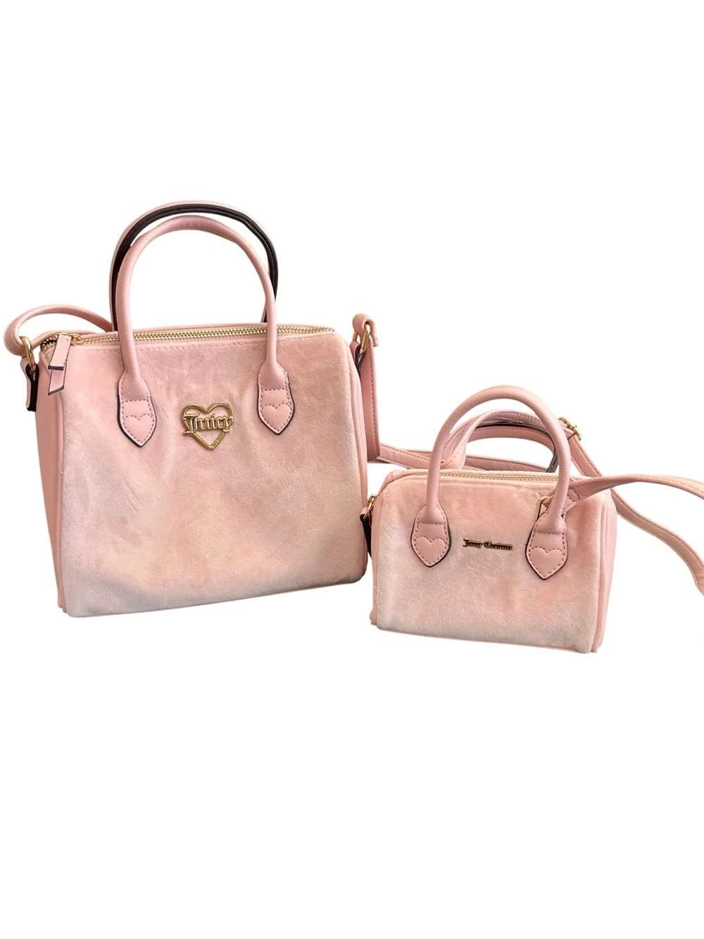 Juicy Couture Mix & Match 2 Handbags Set in Baby Pink